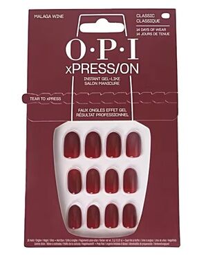 🆕 OPI Press-On Nails in Malaga Wine Deep Red